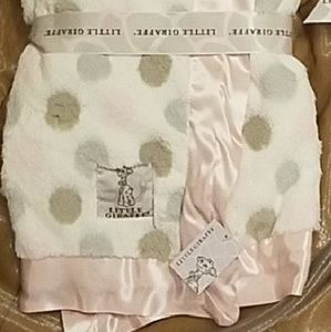 NWT Little Giraffe luxe dot blanket